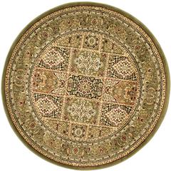 LYNDHURST, MULTI / GREEN, 5'-3" X 5'-3" Round, Area Rug