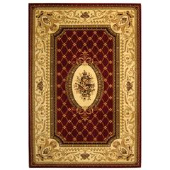 LYNDHURST, RED / IVORY, 5'-3" X 7'-6", Area Rug, LNH223B-5