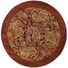 LYNDHURST, RED / MULTI, 8' X 8' Round, Area Rug