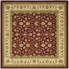 LYNDHURST, RED / IVORY, 8' X 8' Square, Area Rug, LNH312A-8SQ