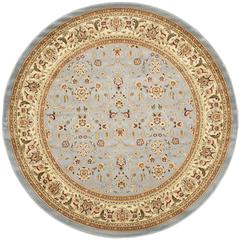 LYNDHURST, LIGHT BLUE / IVORY, 4' X 4' Round, Area Rug