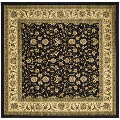 LYNDHURST, BLACK / IVORY, 8' X 8' Square, Area Rug, LNH316B-8SQ