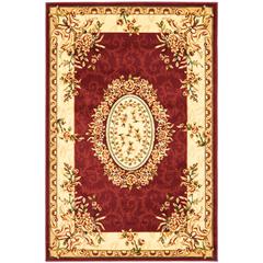 LYNDHURST, RED / IVORY, 6' X 9', Area Rug, LNH328C-6