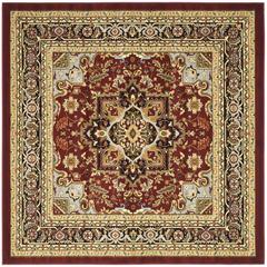 LYNDHURST, RED / BLACK, 8' X 8' Square, Area Rug, LNH330B-8SQ