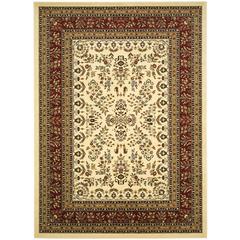 LYNDHURST, IVORY / RED, 7'-9" X 9'-9", Area Rug, LNH331A-810
