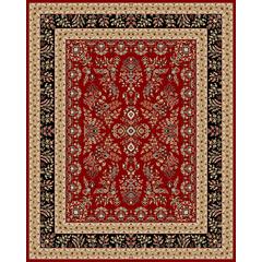 LYNDHURST, RED / BLACK, 5'-3" X 7'-6", Area Rug, LNH331B-5