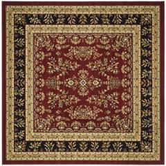 LYNDHURST, RED / BLACK, 8' X 8' Square, Area Rug, LNH331B-8SQ
