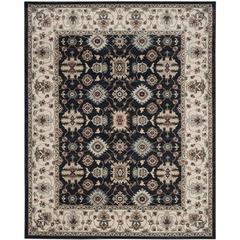 LYNDHURST, NAVY / CREME, 9' X 12', Area Rug
