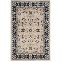 LYNDHURST, LIGHT BEIGE / ANTHRACITE, 9' X 12', Area Rug
