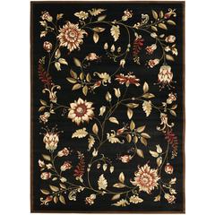 LYNDHURST, BLACK / MULTI, 6'-7" X 9'-6", Area Rug