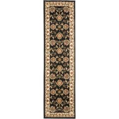 LYNDHURST, BLACK / IVORY, 2'-3" X 16', Area Rug, LNH555-9012-216
