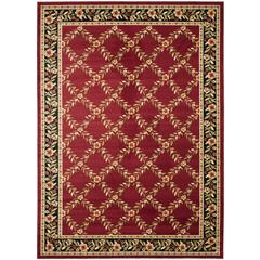 LYNDHURST, RED / BLACK, 8'-9" X 12', Area Rug