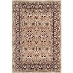 LAVAR KERMAN, CREAM / NAVY, 5'-1" X 7'-6", Area Rug