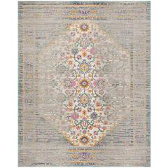 MADISON, LIGHT GREY / FUCHSIA, 9' X 12', Area Rug, MAD122G-9