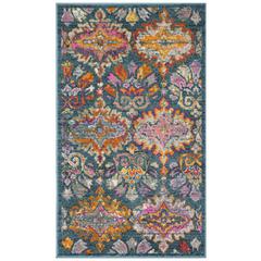 MADISON, BLUE / ORANGE, 3' X 5', Area Rug, MAD144A-3