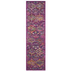 MADISON, FUCHSIA / BLUE, 2'-3" X 12', Area Rug