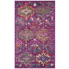 MADISON, FUCHSIA / BLUE, 3' X 5', Area Rug, MAD144F-3