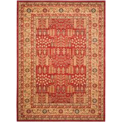 MAHAL, RED / NATURAL, 8' X 11', Area Rug, MAH697A-8