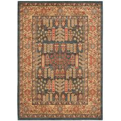 MAHAL, NAVY / NATURAL, 4' X 5'-7", Area Rug, MAH697E-4