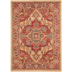 MAHAL, RED / NATURAL, 4' X 5'-7", Area Rug, MAH698A-4