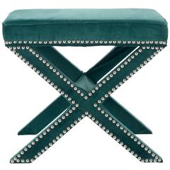 PALMER OTTOMAN - SILVER NAIL HEADS, MCR4589U