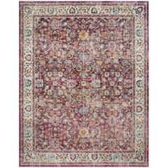 MERLOT 100, RED / MULTI, 9' X 12', Area Rug