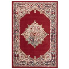 MERLOT 300, RED / AQUA, 5' X 7', Area Rug, MER312Q-5