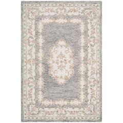 MICRO-LOOP, GREY / IVORY, 4' X 6', Area Rug, MLP903F-4