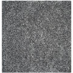 SG-MLS-Malibu Shag, CHARCOAL, 7' X 7' Square, Area Rug