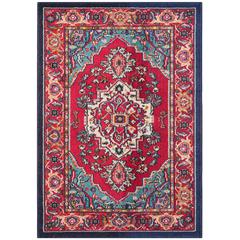 MONACO, RED / TURQUOISE, 4' X 5'-7", Area Rug
