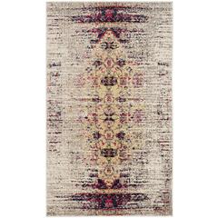 MONACO, IVORY / PINK, 3' X 5', Area Rug, MNC209R-3