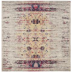 MONACO, IVORY / PINK, 6'-7" X 6'-7" Square, Area Rug, MNC209R-7SQ