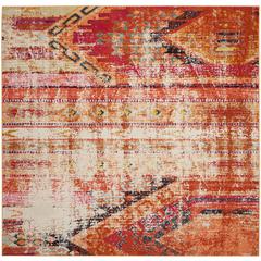MONACO, ORANGE / MULTI, 6'-7" X 6'-7" Square, Area Rug, MNC222H-7SQ