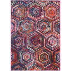 MONACO, PINK / MULTI, 6'-7" X 9'-2", Area Rug, MNC224D-6