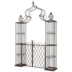 Rustic Brown Outdoor Lounge Chair With Iron Frame And Powder Coating