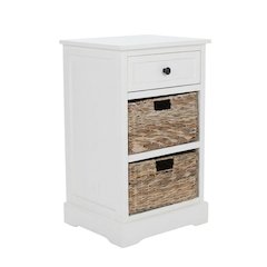 White Washed, Side Table, Quality Build, Durable Wood Frame