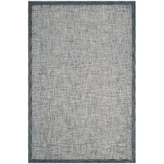 Abstract, NAVY / IVORY, 6' X 9', Area Rug