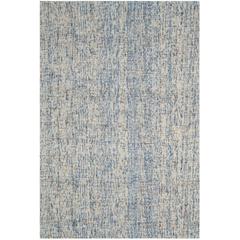 Abstract, DARK BLUE / RUST, 6' X 9', Area Rug