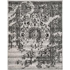 Adirondack, SILVER / BLACK, 8' X 10', Area Rug, ADR101A-8