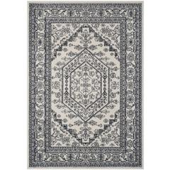Adirondack, IVORY / NAVY, 6' X 9', Area Rug