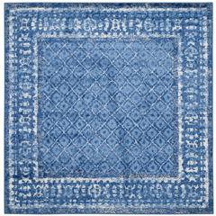 Adirondack, LIGHT BLUE / DARK BLUE, 8' X 8' Square, Area Rug, ADR110F-8SQ