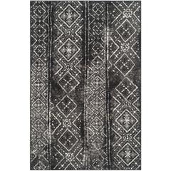 Adirondack, BLACK / SILVER, 5'-1" X 7'-6", Area Rug, ADR111C-5