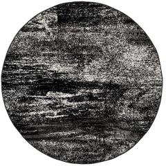 Adirondack, SILVER / BLACK, 6' X 6' Round, Area Rug, ADR112A-6R
