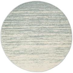 Adirondack, SLATE / CREAM, 8' X 8' Round, Area Rug