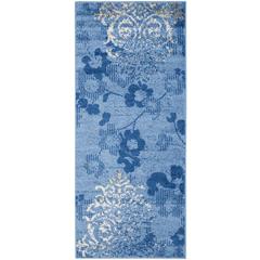 Adirondack, LIGHT BLUE / DARK BLUE, 2'-6" X 6', Area Rug, ADR114F-26