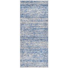 Adirondack, BLUE / SILVER, 2'-6" X 14', Area Rug