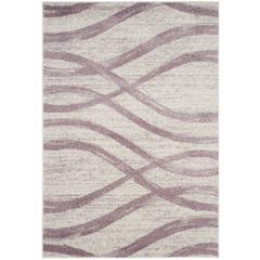 Adirondack, CREAM / PURPLE, 6' X 9', Area Rug, ADR125L-6
