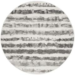 Adirondack, IVORY / CHARCOAL, 8' X 8' Round, Area Rug