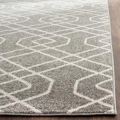 AMHERST, GREY / IVORY, 7' X 7' Round, Area Rug, AMT407C-7R