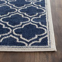 AMHERST, NAVY / IVORY, 2'-3" X 9', Area Rug, AMT412P-29
